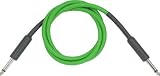 Musicians Gear Braided Instrument Cable 1/4, Green 3 Foot