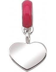 Persona Sterling Silver Make Love Known Pink Charm fits Pandora, Troll & Chamilia European Charm Bracelets