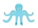 Present Time PT Doorhanger, Octopus, Blue