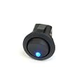 Phobya Wippschalter Rund - LED blau - 1-polig AN/AUS schwarz (3p