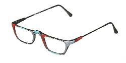"Montage Red" Hand Painted Reading Glasses (+0.00 - +3.00)