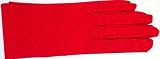 Shiny Neon Red Spandex 9 Inches Opera and Bridal Gloves