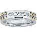 14K Two Tone Gold Diamond Duo Ring