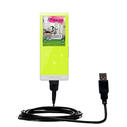 Classic Straight USB Cable for the Samsung YP-T10JABY with Power Hot Sync and Charge capabilities - Gomadic Brand w/ TipExchange Technology