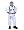 Jr Astronaut Suit (White) w/ Embroidered Cap Child Costume Size 6-8 ((DA13))