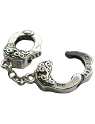 Genuine Zable (TM) Product. 925 Sterling Silver Handcuffs Charm. 100% Satisfaction Guaranteed.
