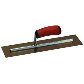 MARSHALLTOWN The Premier Line MXS7GSD 12-Inch by 5-Inch Galvanized Steel Finishing Trowel with Curved DuraSoft Handle