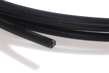 Loos & Co. Vinyl Coated Stainless Steel 18-8 Wire Rope 3/32 Black 7x7 480lb Strength #SC06377M