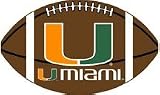 Miami Hurricanes 24 x 15 Football-Shaped Rug