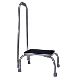 Footstool w/ Support Handle - Foot Stool with Handrail, Foot Stool with Suppo...