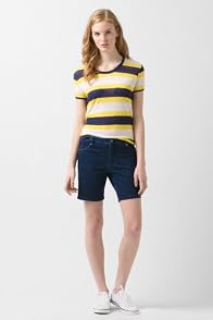 5 Pocket Indigo Denim Mixed Sweatshort