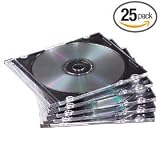 Fellowes 25-Pack Slim Jewel Cases- Black Holds One CD/DVD And Booklet