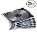 Electronics : Fellowes 25-Pack Slim Jewel Cases- Black Holds One CD/DVD And Booklet