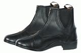  : Leder Stiefelette mit Frontzipper schwarz Gr&ouml;sse 39