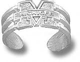 Michigan Wolverines Solid Sterling Silver ''M MICHIGAN'' Toe Ring