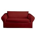 Cotton Duck Sofa Slipcover - Claret (3-pc.)