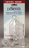 Dr. Brown's Silicone Nipple Level 1 Standard 3-Pack