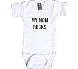 Rebel Ink Baby Infants' My Mom Rocks Short Sleeve Snapsuit Onesies