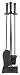 Pleasant Hearth 64-2111-2 4-Piece Fireplace Toolset, Black