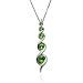 Platinum Overlay Sterling Silver Peridot Pendant, 18