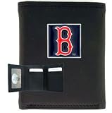Boston Red Sox Executive Trifold Leather Wallet - MLB Baseball Fan Shop Sports Team Merchandise