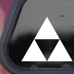 Zelda Triforce White Decal Sticker Wall Laptop Notebook Die-cut White Decal Sticker