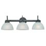 Royce Lighting RV40ES/3-23 Westlake Vanity with White Alabaster Glass, Oil Rubbed Bronze, 3-Light