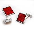Rhodium Brass Cufflinks, Weight: 15.60gm - Hearts