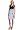 Maternal America Women's Scoop Neck Front Tie Dress, Navy Blue/Seersucker, X-Small