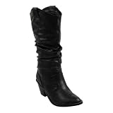 LODE Women's Western Cowboy Boots Black