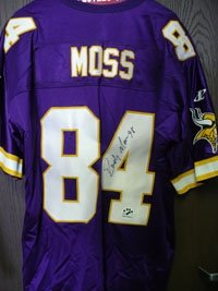Moss, Randy Autographed/Hand Signed Authentic Minnesota Vikings Jersey (Verigraph Limited Edition)