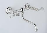 Rohl A1405/44XCTCB, Rohl Bathroom Faucets, Wall Mount Bridge Tap With Swaro - Tuscan Brass