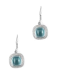 11.20 ct. t.w. Genuine Blue Topaz and White Topaz Sterling Silver Earrings