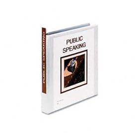 Vinyl ClearVue XtraValue Slant DRing Presentation Binder 1 Capacity White