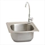Fire Magic Stainless Steel 15x15 Sink With Faucet