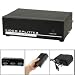 350MHz RGB 1 In 2 Out VGA Ports 2 Way Splitter Switch w Power Adapter