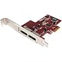 StarTech.com 2 Port PCI Express eSATA Controller Adapter Card - Storage controller - 2 Channel - eSATA-300 low profile - PCI Express x1