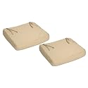 Walker Edison Chair Cushions, Set of 2, Tan
