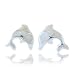925 Sterling Silver White Mother of Pearl Shell Dolphin Fish Post Stud Earrings 11 mm Fashion Jewelry for Women, Teens, Girls - Nickel Free