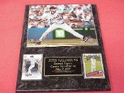 Tigers Justin Verlander 2 Card Collector Plaque NO HITTER #2