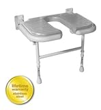 AKW Medicare 04220P 4000 Series Shower Seat Wide ?U shaped Padded ? Gray 27.75 Inch W AKW Medicare 04220P 4000 Series Shower Seat Wide ?U shaped Padded ? Gray 27.75 Inch W