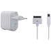 Belkin USB Netzadapter DUO f�r per USB aufladbare Ger�te, iPod/iPhone (inkl. Ladekabel und mini USB Kabel)