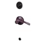 Schlage F59 MER 716 LH Merano Interior Left-Handed Lever with Deadbolt, Aged Bronze