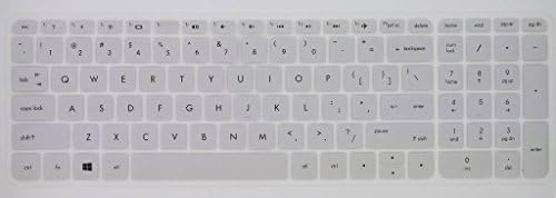 HYAIT 1Pcs Colorful Silicone Keyboard Protector Skin Cover for HP Pavilion P15(NEW VERSION),15G,15Q,15ac043TX/ac042tx/ac073TX/ab006tx/ab010tx/ab065tx/ab093tx SEMI-SILVER