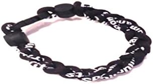 Fabulicious Titanium Jewelry Men Black Bracelet - Braided Ionic Sports Wristband 3 Rope (L - 9 Inch) Titanium