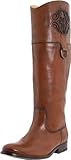 FRYE Women's Melissa Logo Boot, Saddle Smooth Full Grain, 6.5 M US