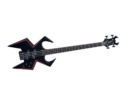 B.C. Rich Widow W4WIBO 4-Strings Bass Guitar - Onyx/Red