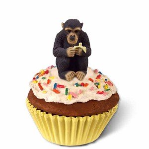 Chimpanzee Cupcake Trinket Box