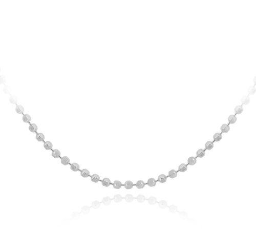 31SxvcQKmQL Sterling Silver 180Gauge DiamondCut Shotbead Chain Necklace 30