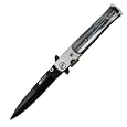 M-Tech Folding Knife Stiletto Pocket Pearl Gray